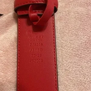 Gucci | Accessories | Red Gucci Womans Belt 657b | Poshmark display picture 1
